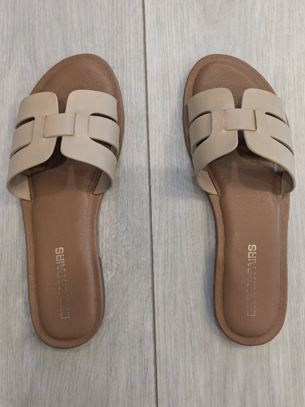 Dressy Slide Sandals Slip-on Color Nude
